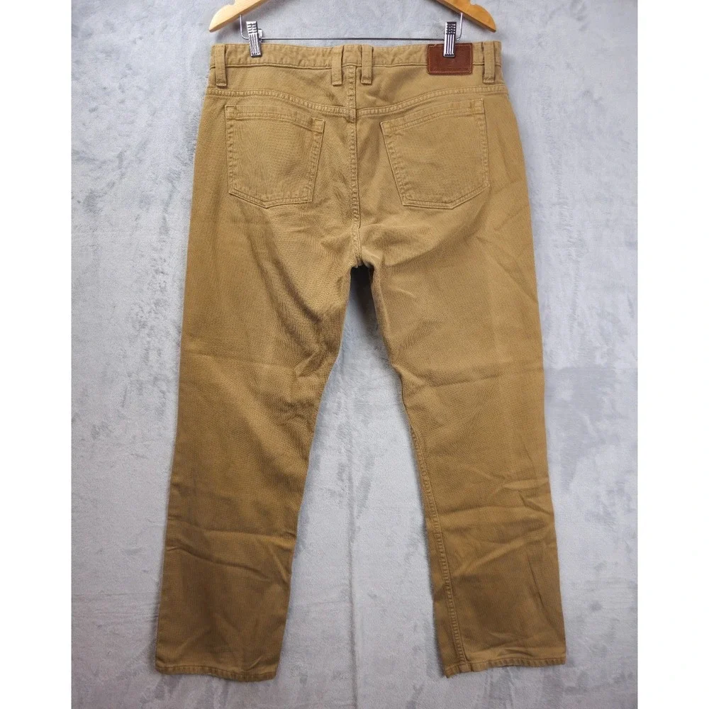 The Territory Ahead Mens 36x30 Flat Front Corduroy Pants Khaki 5 pocket